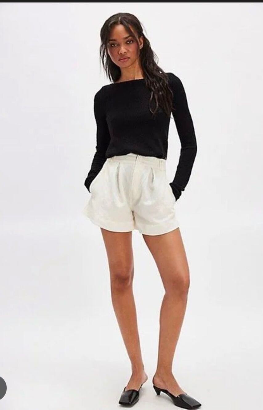 Free People Marina Trouser Short in White Size 0